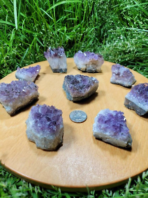 Natural Amethyst Quartz Geode Crystal Cluster Healing Specimen USA Seller