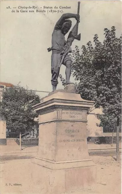 Cpa 94 Choose The King Beef Station Combat Statue