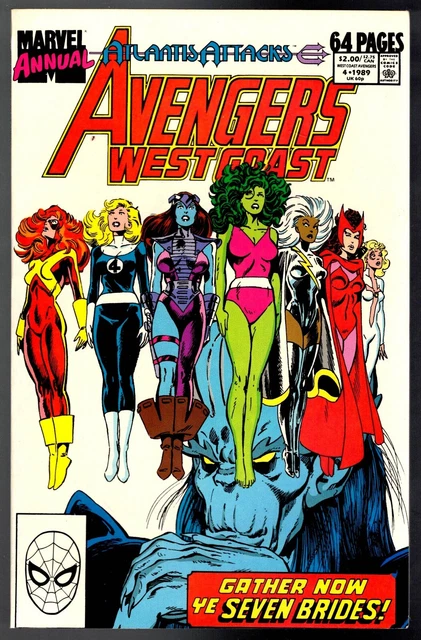 Avengers West Coast Annual # 4 - 1989 Marvel (vf-) Atlantis Attacks Chapt. 12  B
