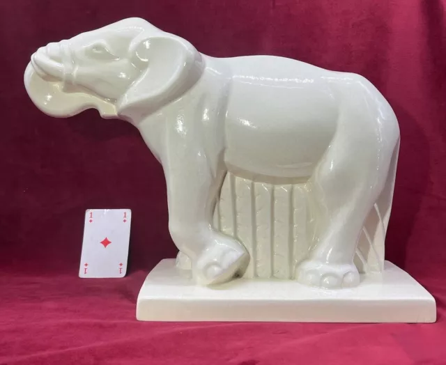 Elefant Elephant Lemanceau Sculpture Statue Objets Animal Craquele Art Deco 1930