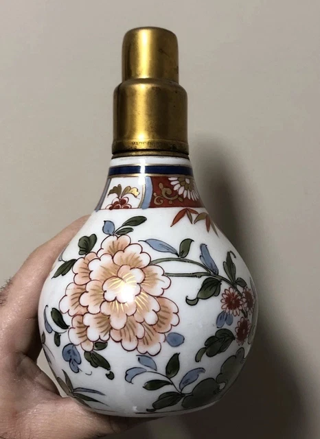 Old Vintage Berger lamp | Floral decor - Brocante Déco
