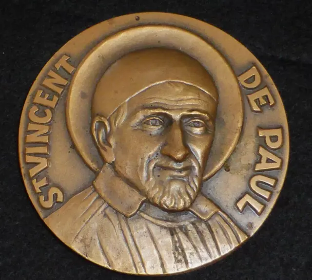 St Vincent de Paul, Bronze Medal by J. Balme 1660-1960 Anniversary Celebration