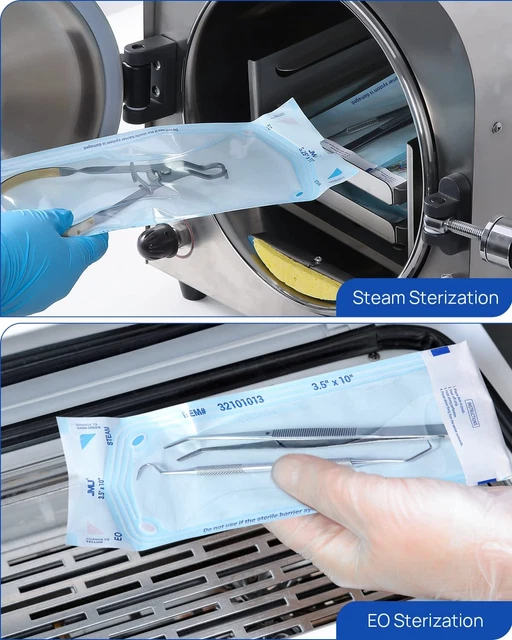 Self Sealing Sterilization Pouches 5.25" x 11" 5.25x10 Autoclave Sterilizer Bags