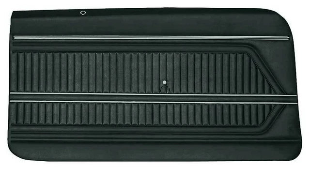 1969 Firebird; Interior Door Panels; Standard Interior; Non-Assembled; Black