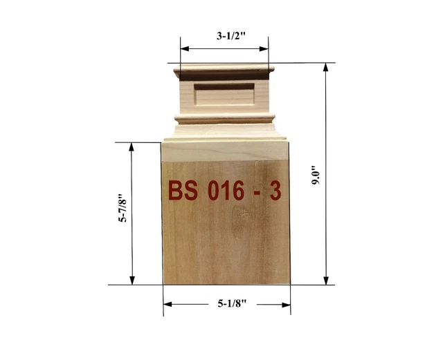 Colonial Solid Hardwood Molding Base Plinth Blocks 2