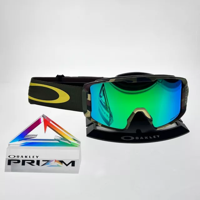 New Oakley Line Miner Xl Snow Goggles Sammy Carlson Camo Greens Prizm Jade