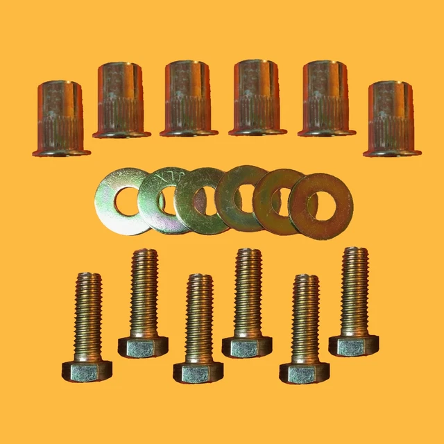 JEEP WRANGLER SKID Plate Mounting Nutserts/Rivnuts & Bolts JK 0714 Kit