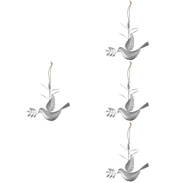 4x Vogel Liebhaber Figuren Dekorative Gefälschte Tauben