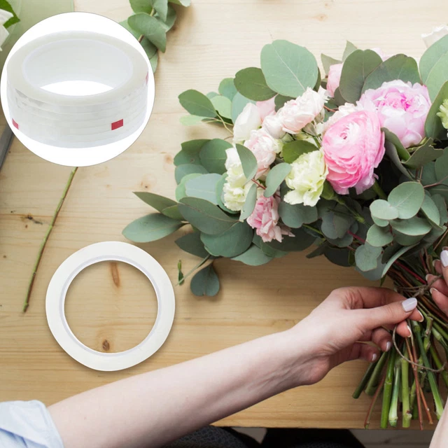 6 rollos suministros de floristería cintas artesanales transparentes cinta tallos florales cinta