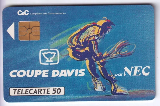 Telecarte / Phonecard .. France 50U Privee D321 Nec 3 Davis Tennis Ut/Tbe C.30€