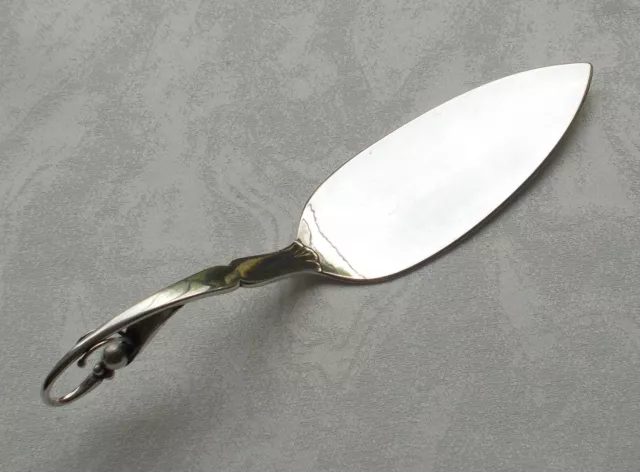 Rare Large Cake Lifter Ornamental From 925er Silver Georg Jensen Handmade