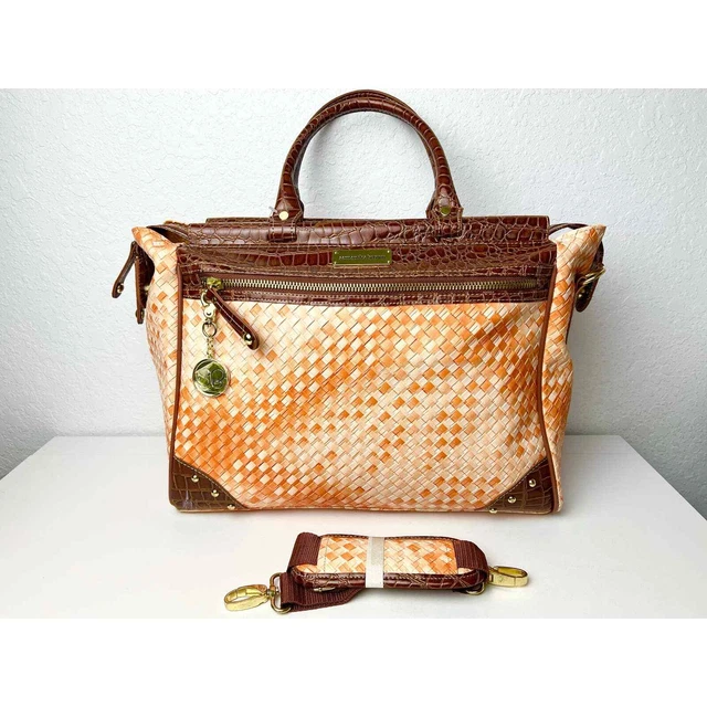 Samantha Brown Travel Bag Over Night Large Purse Sherbert Croc Satchel