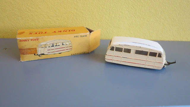 Dinky Toys N°811 Caravane Avec Glaces Version Toit Strié - 1/43 - Boîte D'origine