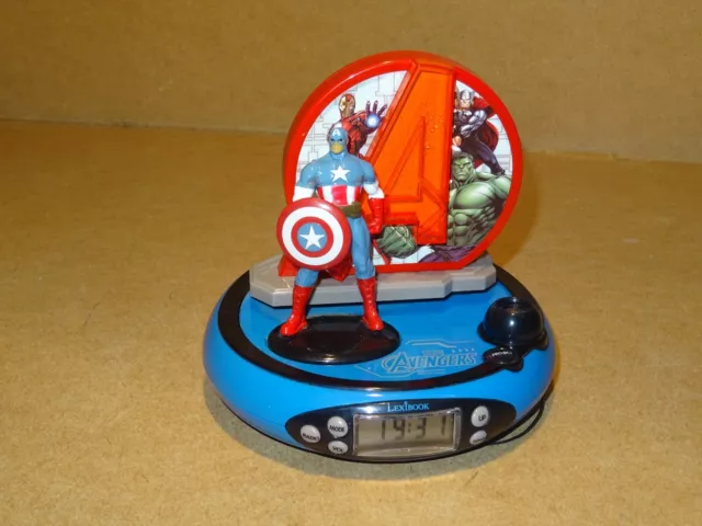 Radio Réveil Captain America Avengers Marvel Lexibook Disney