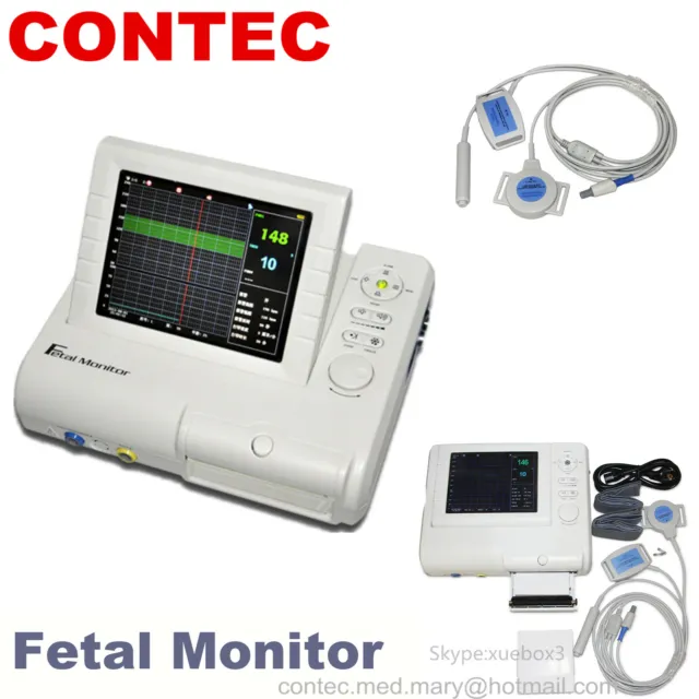 Fetal Monitor Maternal TOCO Fetal Movement Heart Rate Ultrasound Printer Probe