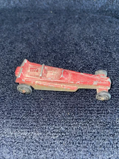 Vintage Red Tootsie Toy Wedge Dragster Die Cast Race Car #2 -  2 1/2" Length