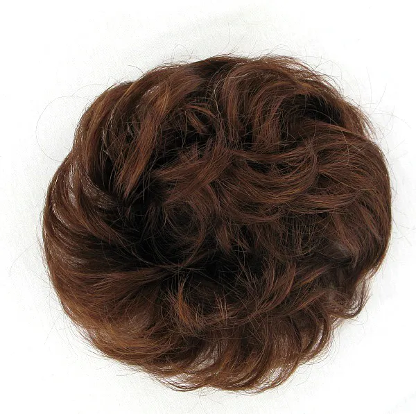 hair bun scrunchie ponytail dark coppery brown 17/31 peruk