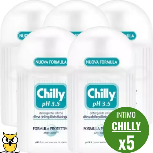 Chilly Detergente Intimo Ph 3.5 Anti Odor Nuova Formula 200Ml X5