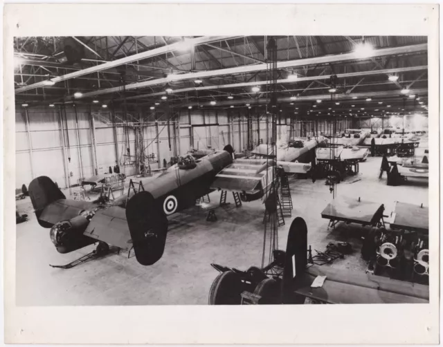 WW2 Original Press Photo RAF Halifax Bomber Factory #rf89