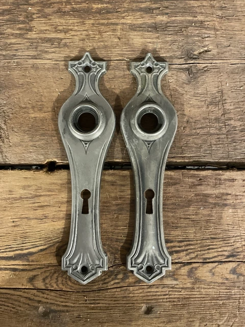 🏅Antique/Vintage Back Plates, Victorian, Art Deco, Door Hardware 6-7/8”