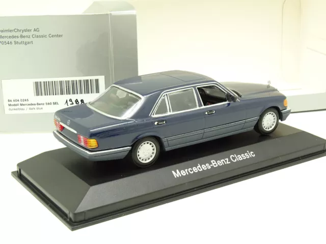 Minichamps 1/43 - Mercedes W126 560 SEL 1988 Bleue 2