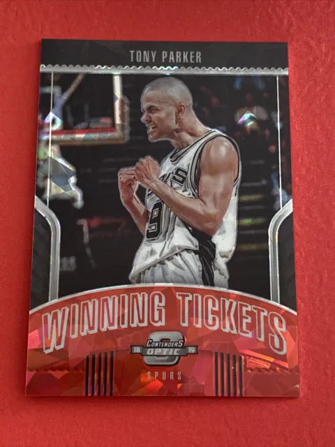 2018-19 Contenders Optic Tony Parker Winning Tickets Red Cracked Ice Prizm #11
