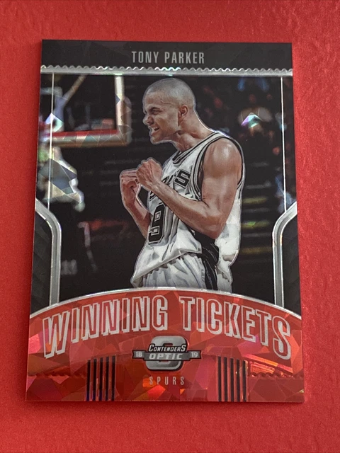 2018-19 Contenders Optic Tony Parker Winning Tickets Red Cracked Ice Prizm #11
