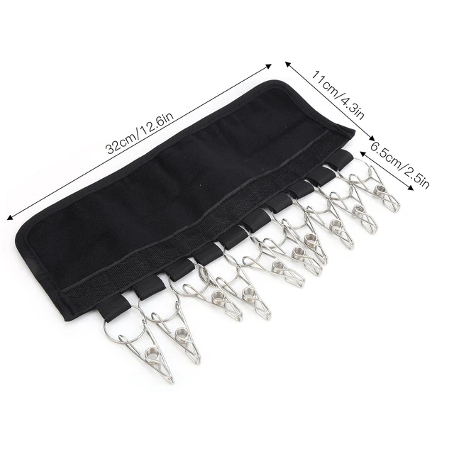Cintre De Voyage En Tissu Avec 10 Pinces Porte-Chapeau Portable Polyvalent