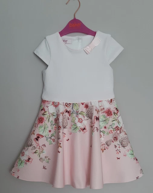 Abito a farfalla floreale rosa Ted Baker per bambina età 2-3 anni