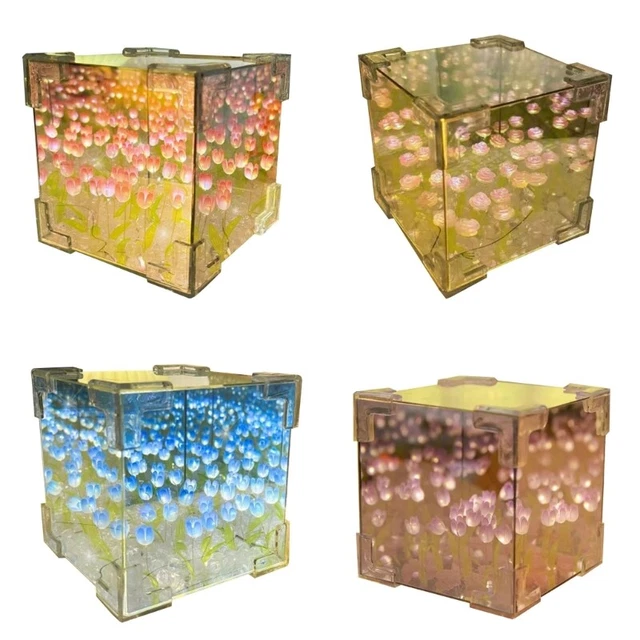 21 TULIPS CUBE and Night Light DIY Pack Set for Bedroom and Living