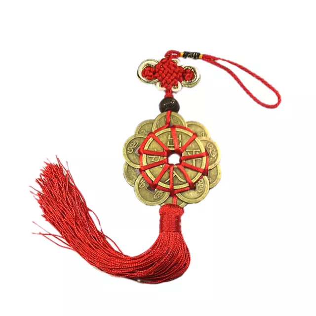 Feng Shui Mystic Knot 10 Chinese Lucky Coins Cures Home Career Health WealthYXf8