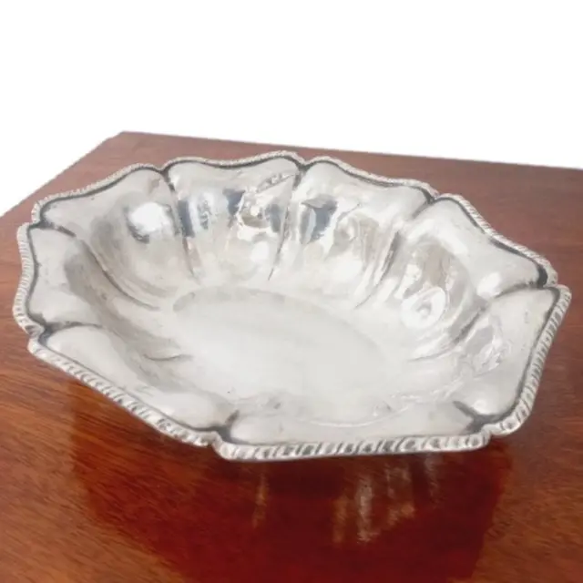 SILVER BOWL Italy plate centerpiece table top in silver 800 by ZARAMELLA Padova