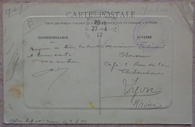LYON (69) - Œuvre de la cantine militaire de la Gare de Lyon Perrache - Très beau plan de la