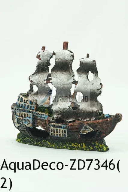BEAUTIFUL 5 RESIN Pirate Sunken Shipwreck for Aquarium/FIsh Tank(SHIP FROM  USA) $8.99 - PicClick