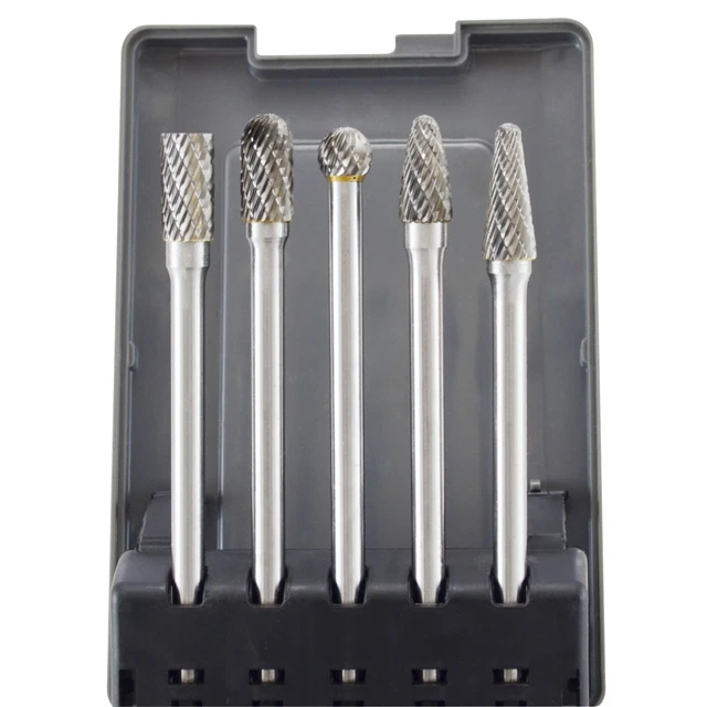 Astro Pneumatic 2185 5pc Long Double Cut Carbide Burr Set 4.5"