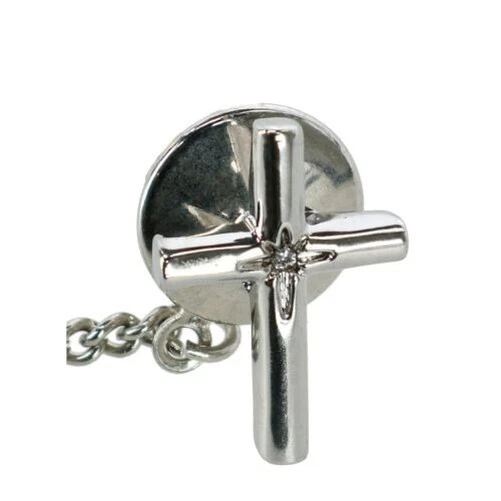 Neuf Ascentix Homme Croix Cravate Tack Avec Cristal Centre