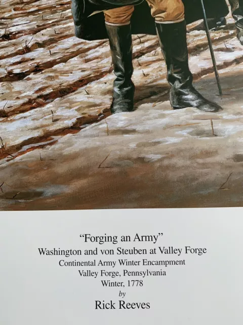 FORGING AN ARMY - WASHINGTON AT VALLEY FORGE, #7 Of 400 LIMITED ED. Rick Reeves