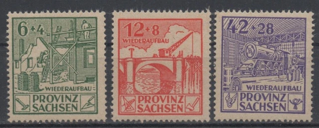 SBZ  Provinz Sachsen 87 - 89 (Wiederaufbau) postfrisch