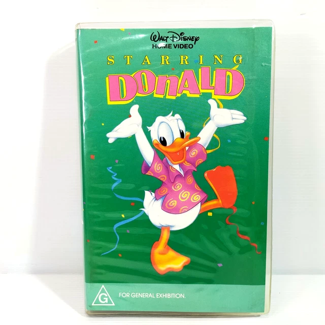 STARRING DONALD WALT Disney Home Video VHS Video Tape Clam Shell ...