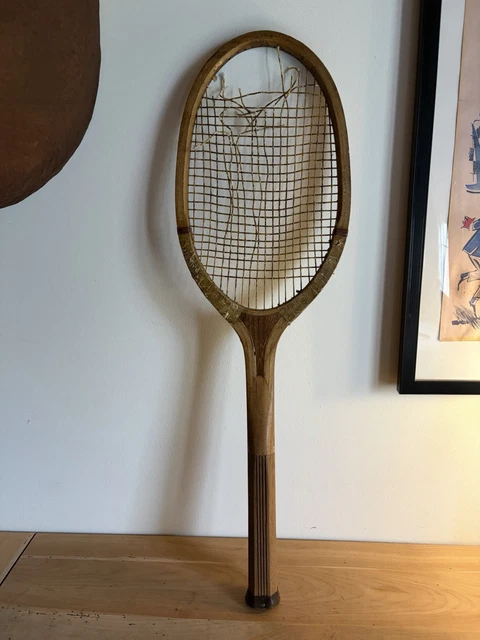 Lot De 4 Anciennes Raquettes De Tennis En Bois – Taille 5-8 – Vintage Déco