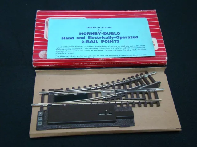 Hornby Dublo 2729 Hand-Operated Switch Point L/H - Boxed
