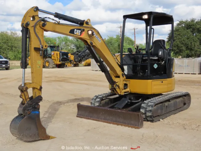 2014 Caterpillar 303.5E  Mini Excavator Rubber Tracks Backhoe 12 Bucket