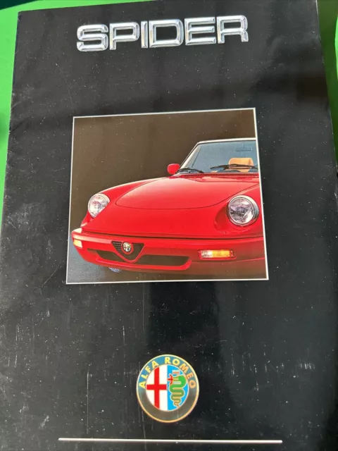 The Alfa Romeo Spider Car Sales Information Brochure Frameable