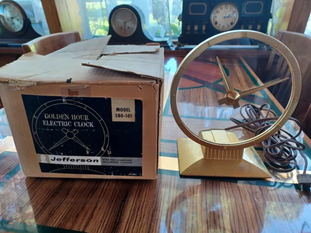 Jefferson Golden Hour Mystery Clock-Fully Mechanicly Restored  Working Perfectly