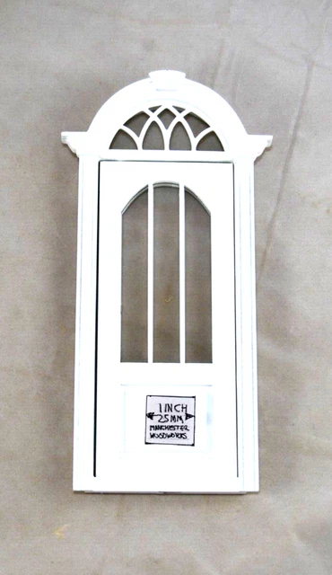 DOOR -  806WO   White Exterior  Bespaq Design   dollhouse miniature 1:12 scale
