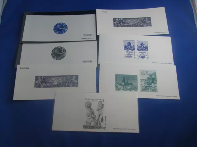7 blocs epreuves timbres francais france 98 et divers