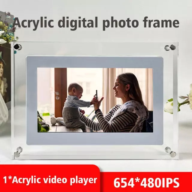 5 Inch Transparent Acrylic Video Player Digital Photo Frame Gift Photo Alb Z7J8