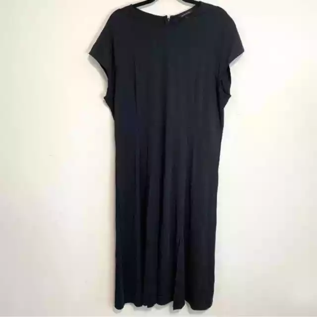 Banana Republic Soft Ponte Side Slit Midi Dress Black Size 20