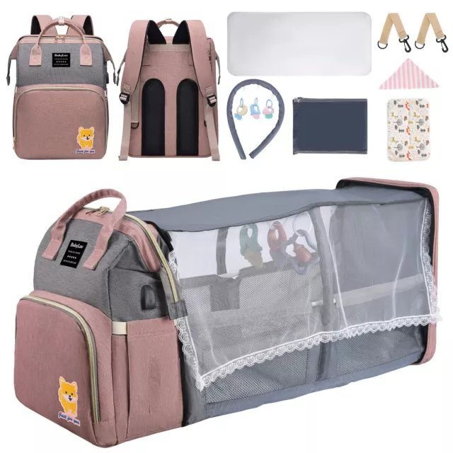 Multifunction Baby Diaper Bag with Changing Station is a Travel backpack