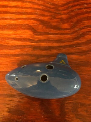 The Legend of Zelda TLOZ Ocarina Flute Ceramic Nintendo USED NO BOX